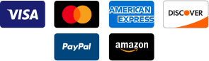 Visa, Mastercard, American Express, Discover, PayPal, Amazon Pay